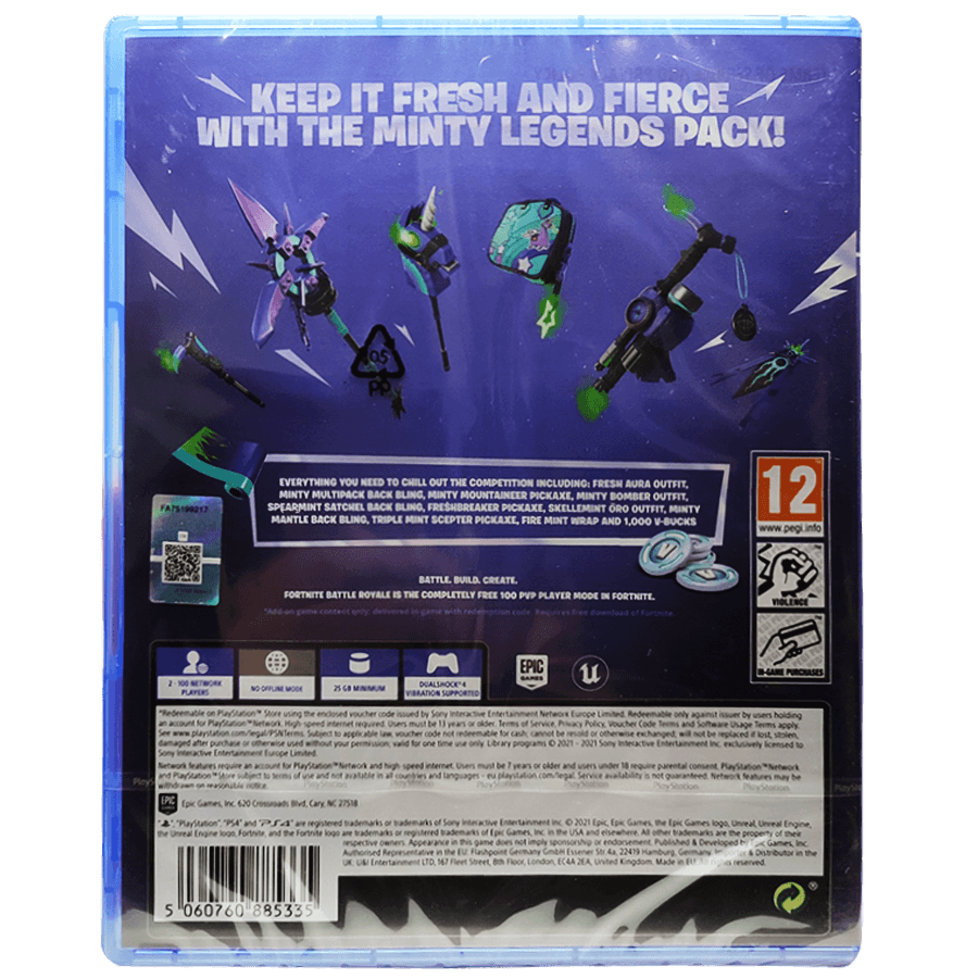 PS4 FORTNITE MINTY LEGENDS PACK (DOWNLOAD CODE ONLY) REG.2 - DataBlitz