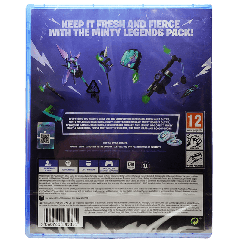 Fortnite Minty Legends Pack + 1000 Vbucks! PS4 / PS5 DLC *Fast