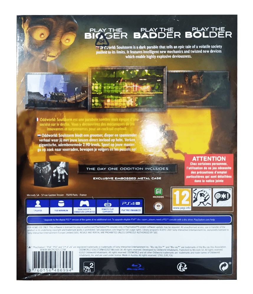 PS4 ODDWORLD SOULSTORM DAY ONE EDITION REG.2 - DataBlitz