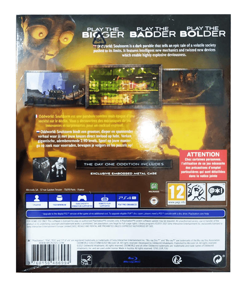 PS4 ODDWORLD SOULSTORM DAY ONE EDITION REG.2 - DataBlitz