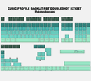 TAIHAO DOUBLE SHOT PBT BACKLIT CUBIC KEYCAPS SET FOR CHERRY MX SWITCH (142-KEYS) (MYKONOS) (T22RB602) - DataBlitz