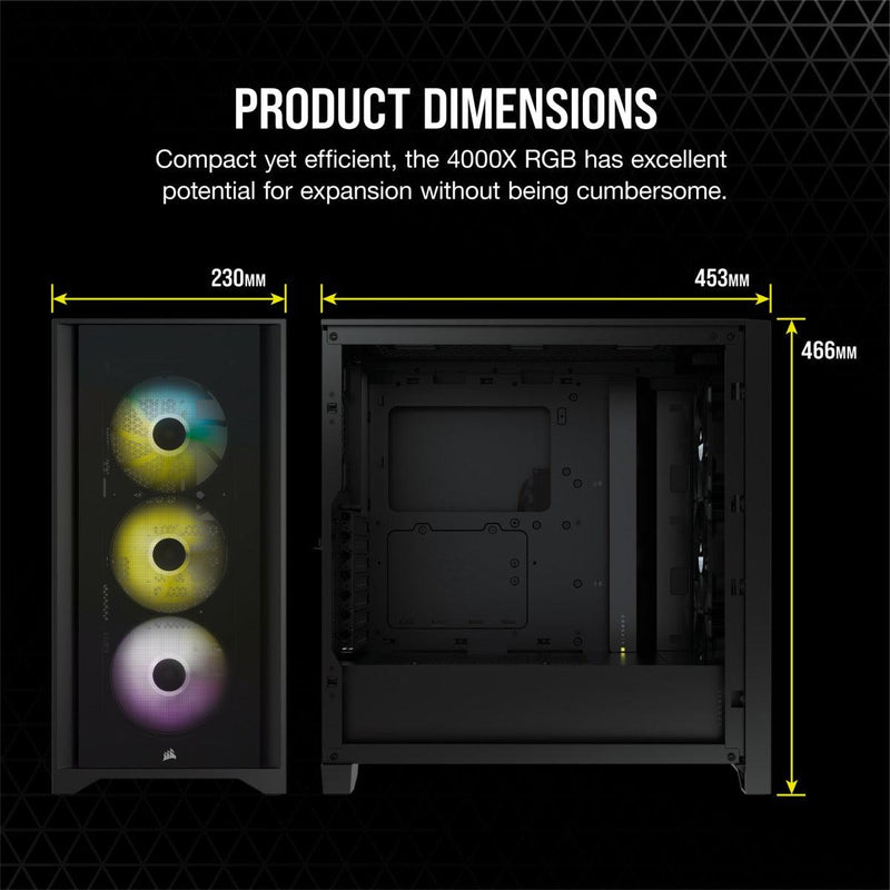 Corsair iCUE 4000X RGB Tempered Glass • Prices »
