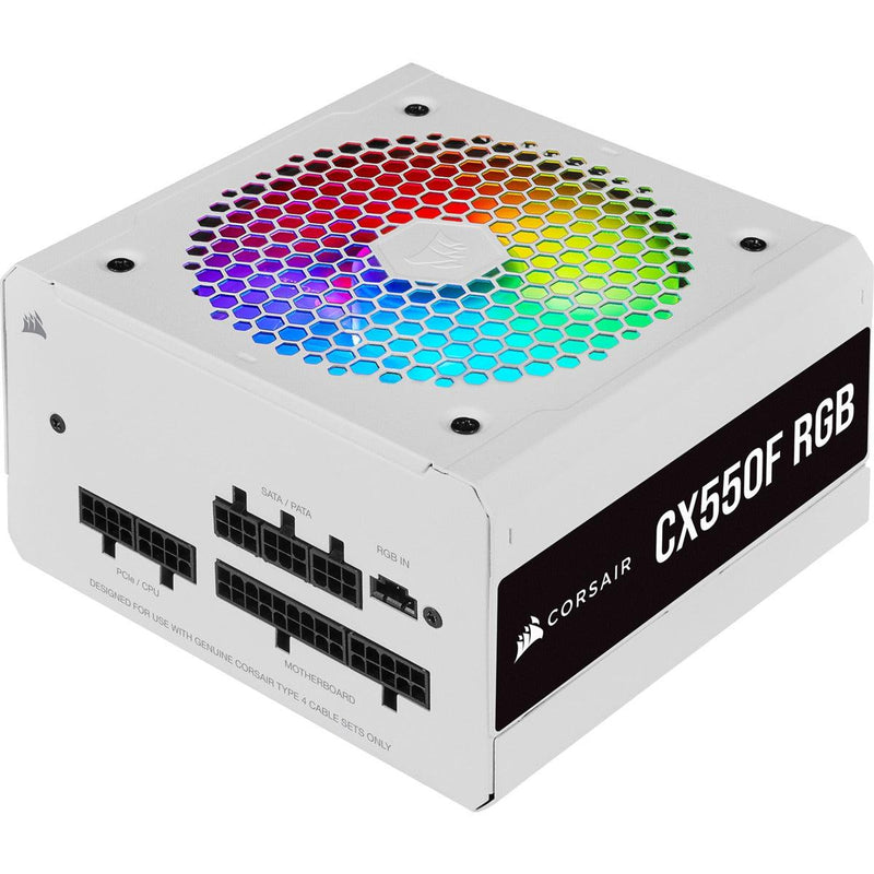 Corsair CX-F RGB Series CX550F RGB ATX Power Supply (White) - DataBlitz