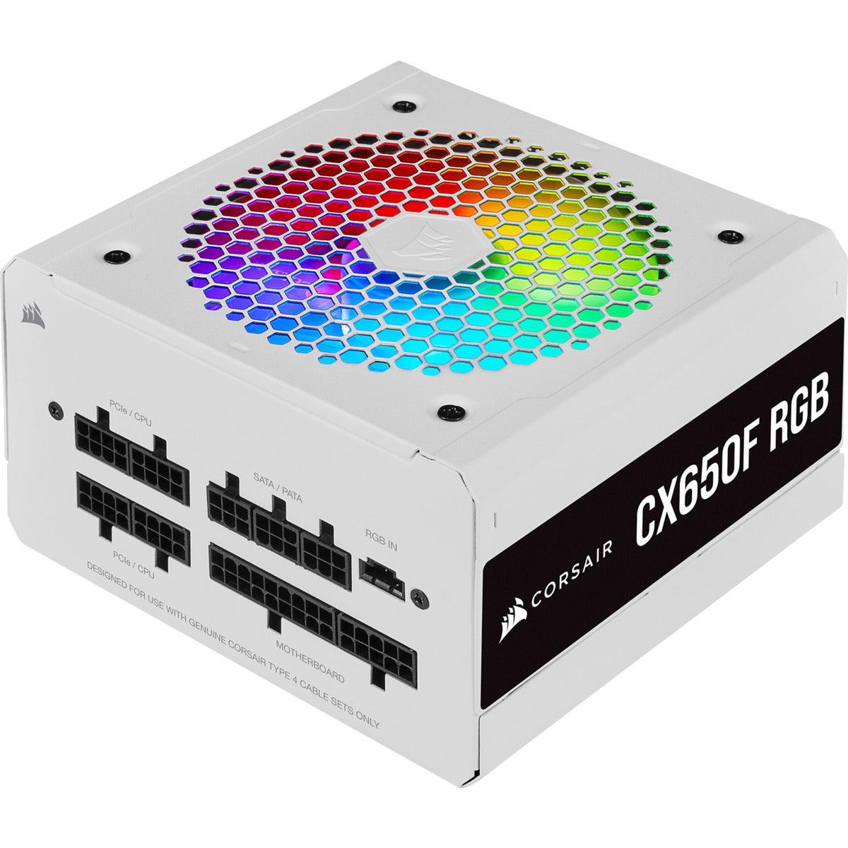 Corsair CX-F RGB Series CX650F RGB ATX Power Supply (White) - DataBlitz