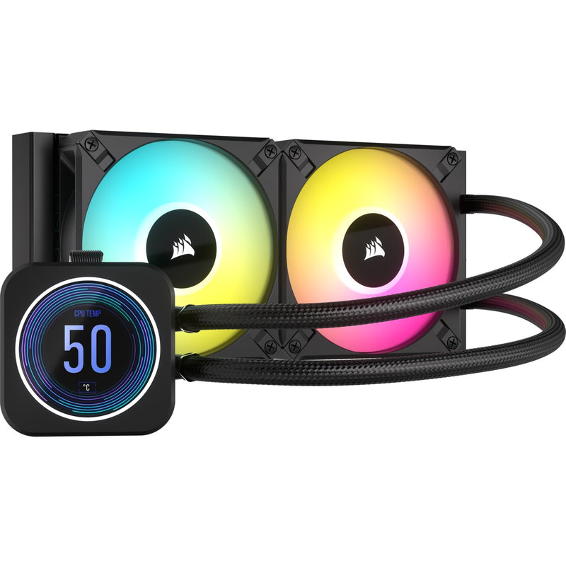 Corsair iCue H100I Elite LCD XT 240MM RGB Liquid CPU Cooler (Black)