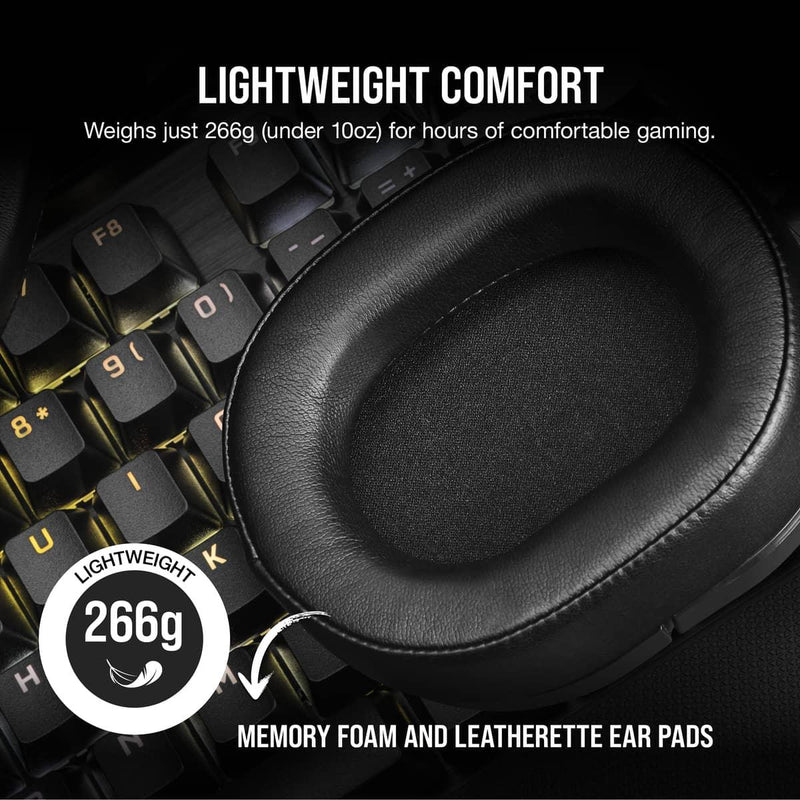 Corsair HS55 Wireless 2.4GHZ/BT 5.2/Dolby Audio 7.1 Lightweight Gaming Headset For PC/MAC/PS4/PS5 (Carbon) - DataBlitz