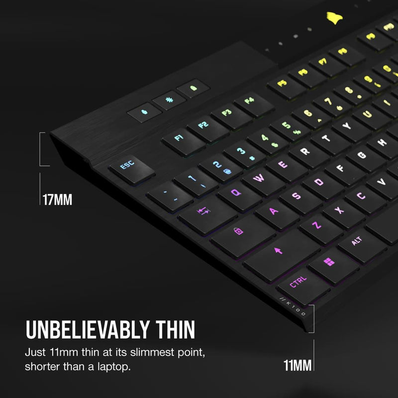 Corsair K100 Air Wireless RGB Ultra-Thin Mechanical Gaming Keyboard (Cherry MX Ultra Low Profile Tactile) - DataBlitz