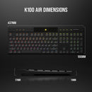 Corsair K100 Air Wireless RGB Ultra-Thin Mechanical Gaming Keyboard (Cherry MX Ultra Low Profile Tactile) - DataBlitz