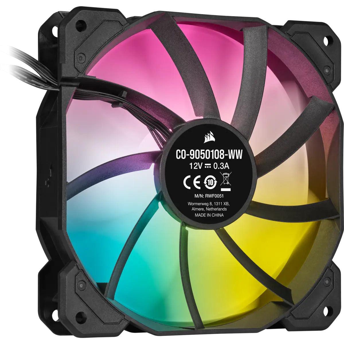 Corsair ICUE SP120 RGB Elite Performance 120mm PWM Fan With Lighting Node  Core (Triple Pack)