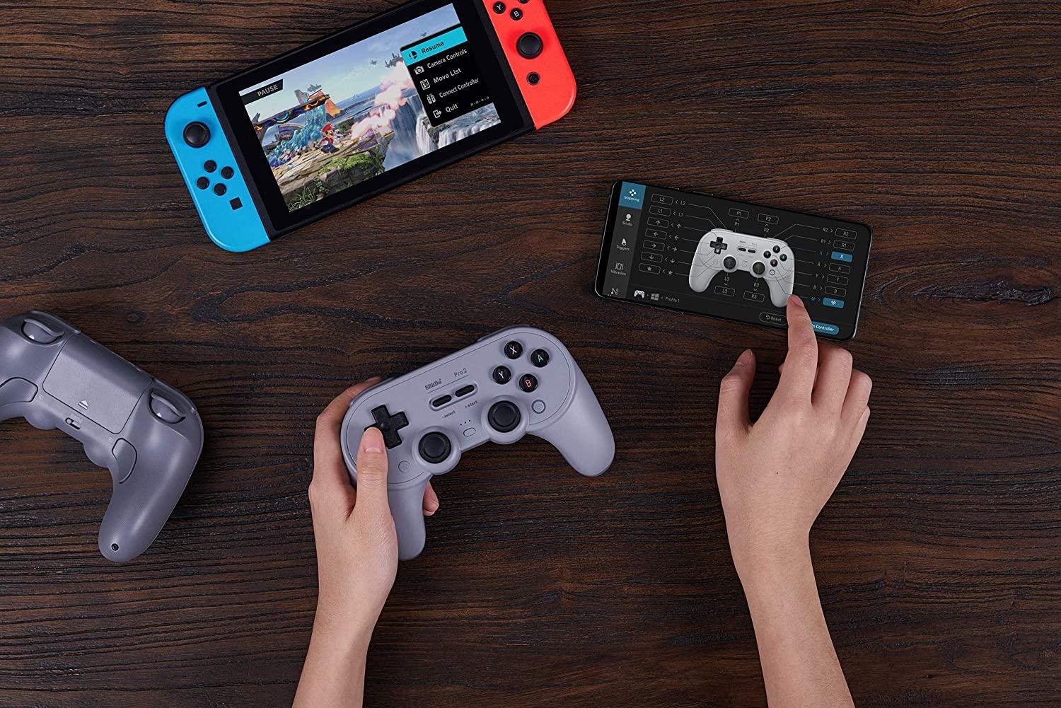 8BITDO PRO 2 BLUETOOTH GAMEPAD (BLACK EDITION) (SWITCH/WINDOWS/ANDROID/MACOS/STEAM) (80GJ) - DataBlitz