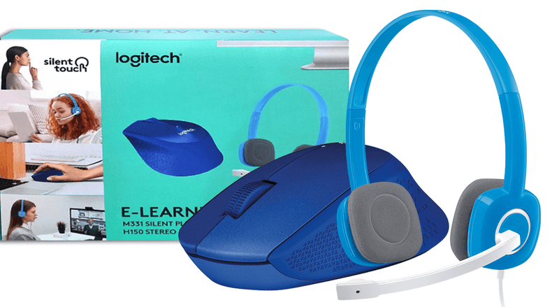 LOGITECH E-LEARNER PACK A M331 (BLUE )+ H150 (SKYBLUE) BUNDLE - DataBlitz