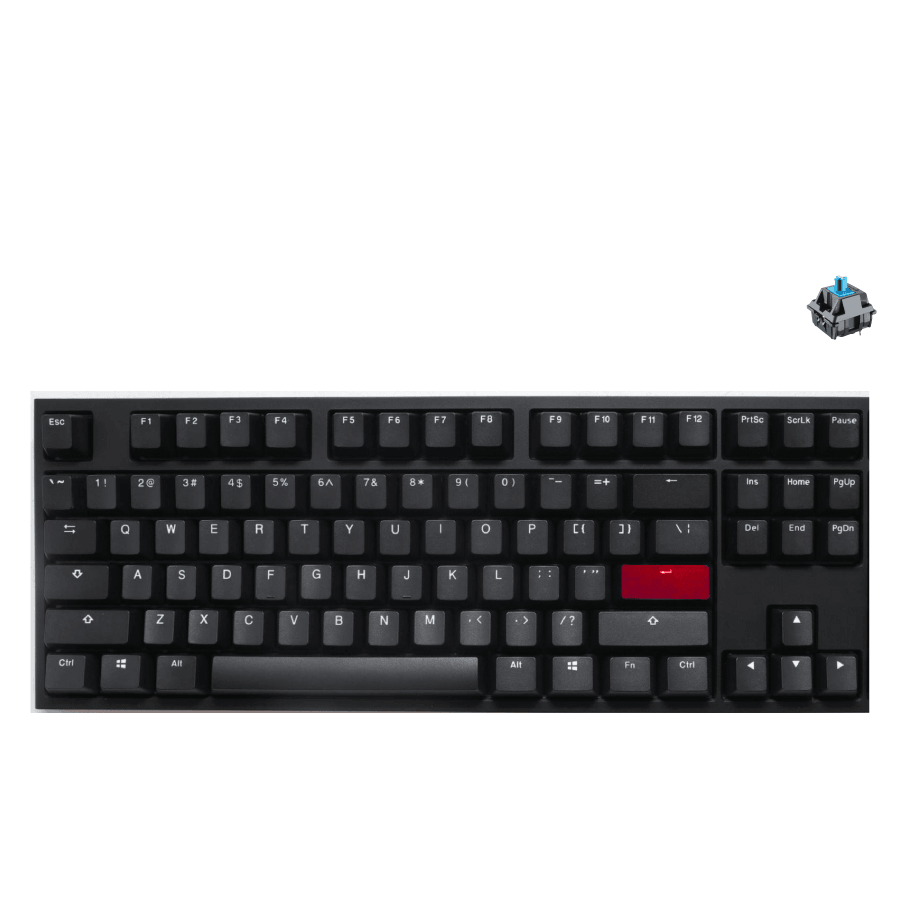 DUCKY ONE 2 PHANTOM BLACK TKL DOUBLE SHOT PBT MECHANICAL KEYBOARD CHERRY MX BLUE SWITCH (DKON1887-CUSPDAABW) - DataBlitz
