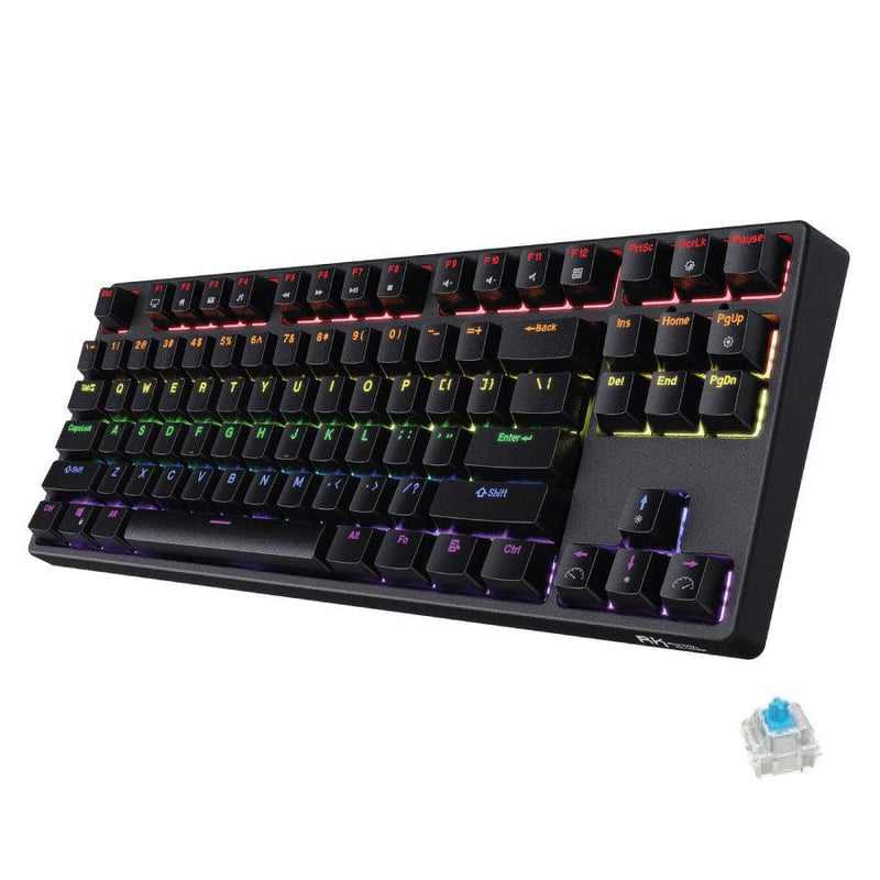 Royal Kludge RK87 Tri-Mode RGB 87 Keys Hot Swappable Mechanical Keyboard Black (Blue Switch) - DataBlitz