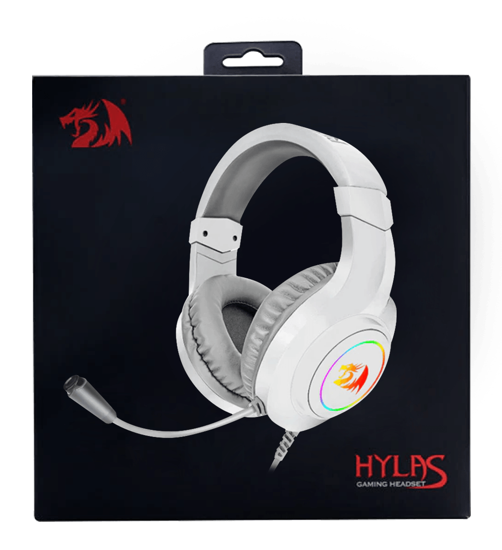 REDRAGON HYLAS GAMING HEADSET (WHITE) (H260-W) - DataBlitz