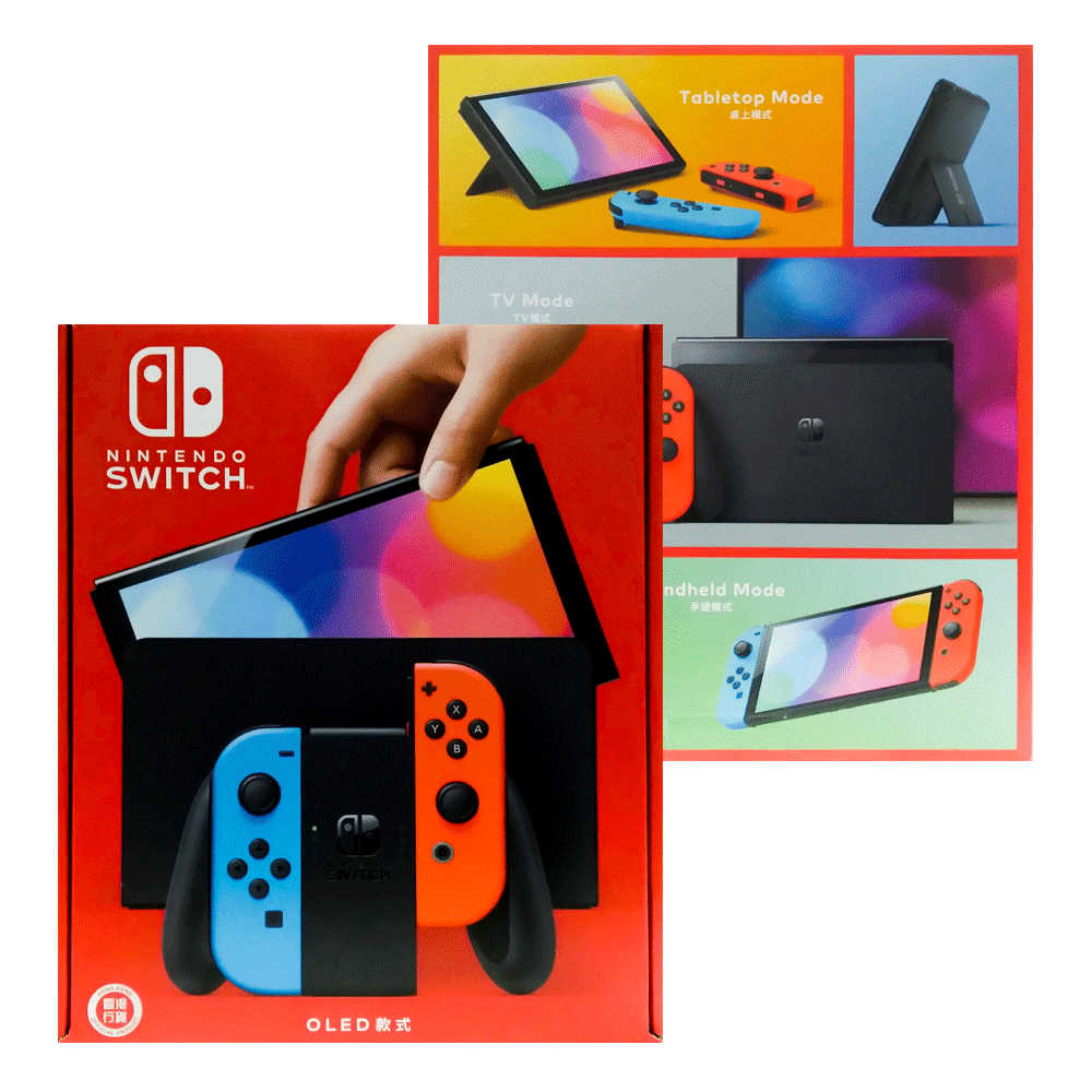 NINTENDO SWITCH OLED CONSOLE WITH RED/BLUE JOYCON (OLED MODEL) - DataBlitz
