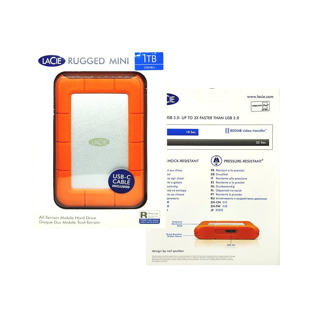 SEAGATE LACIE RUGGED MINI 1TB USB 3.0 ALL-TERRAIN MOBILE HARD DRIVE (LAC301558) - DataBlitz