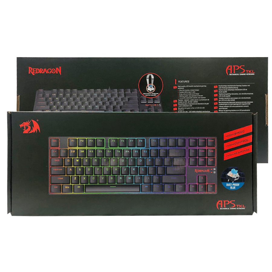 REDRAGON APS TKL MECHANICAL GAMING KEYBOARD (DUST-PROOF BLUE SWITCH) (K607-R6B) - DataBlitz