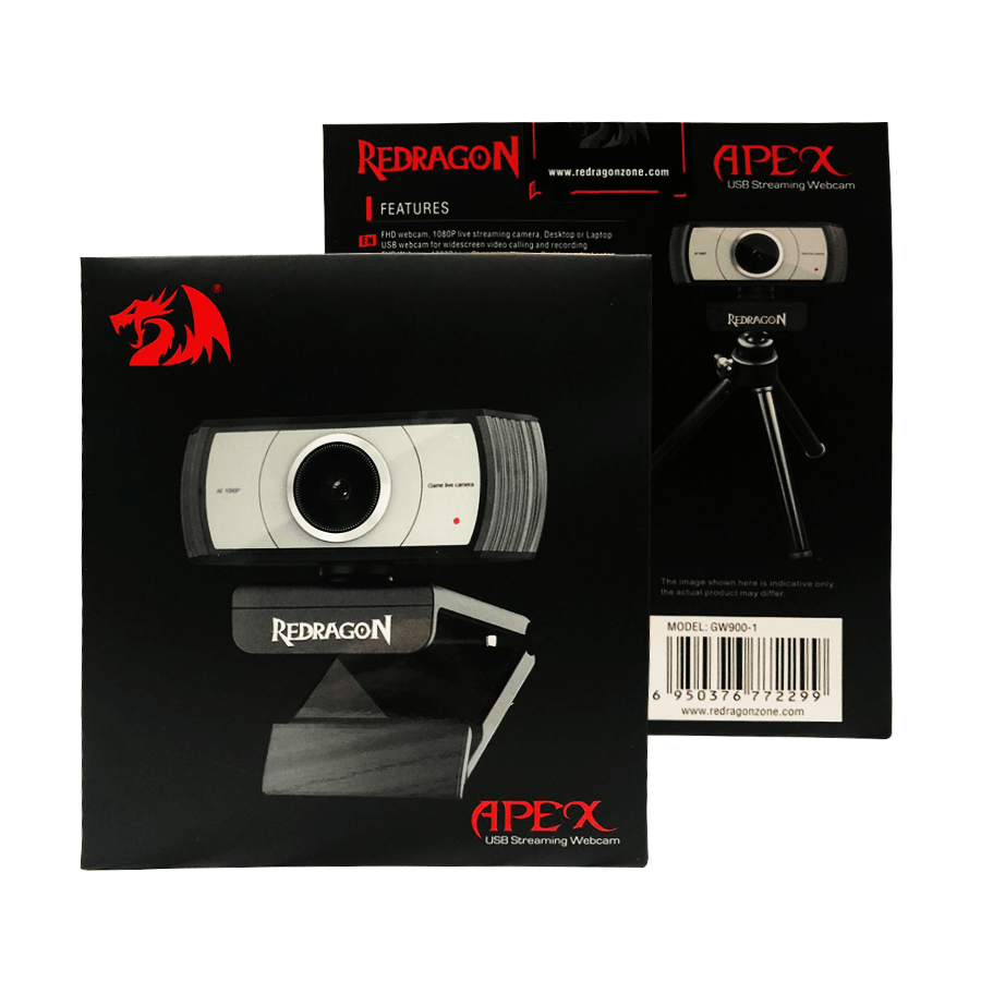 REDRAGON APEX USB STREAMING WEBCAM (BLACK) (GW900-1) - DataBlitz