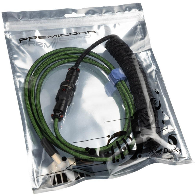 DUCKY ARMY GREEN EDITION PREMICORD COILED KEYBOARD CABLE (DKCC-AGCNC1) - DataBlitz