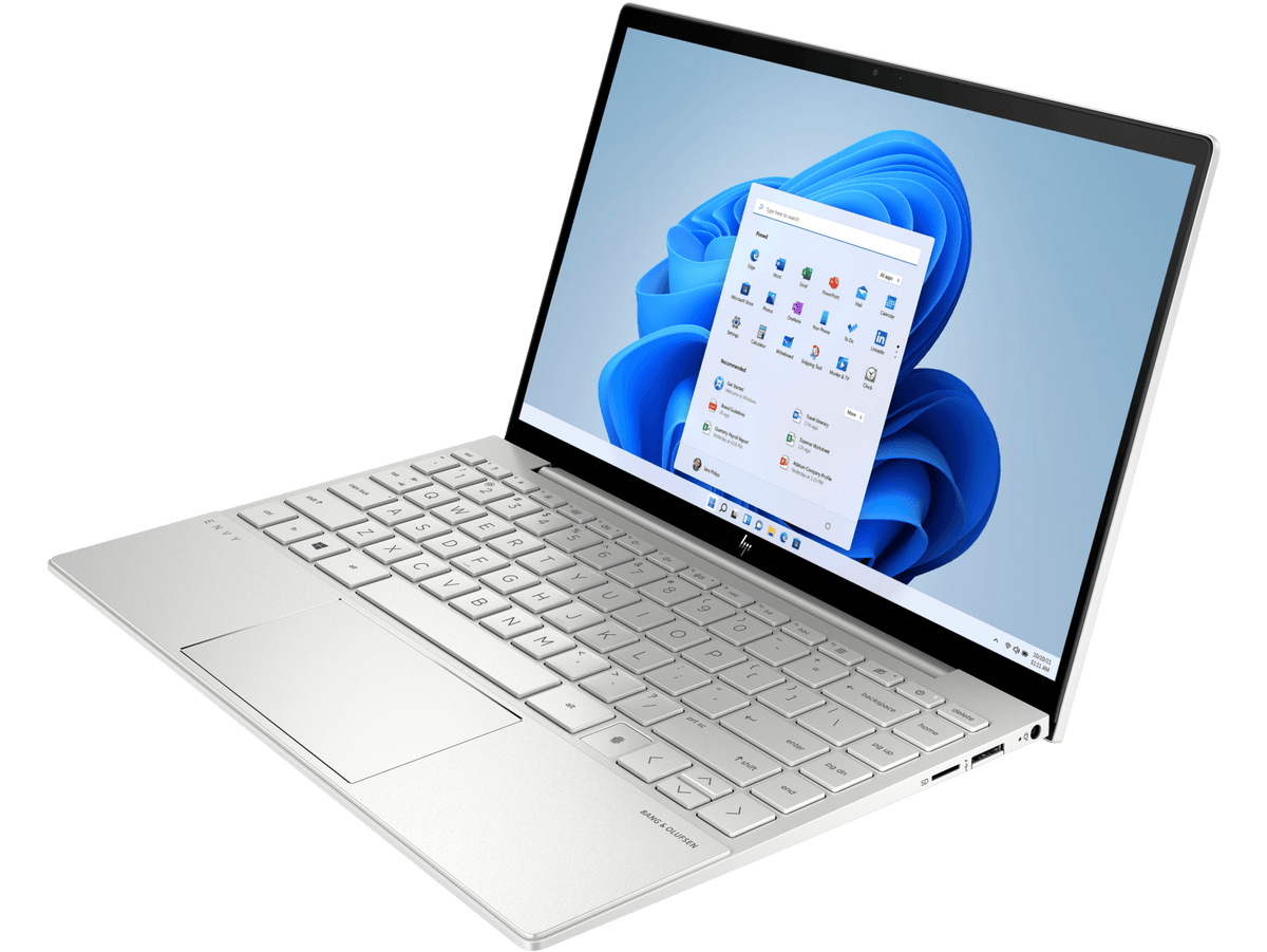 HP Envy 13-BA1522TX Laptop (Natural Silver) | 13.3”  FHD | i7-1165G7  | 16 GB DDR4 | 512 GB SSD | MX450 | Windows 11 Home | MS Office Home & Student 2021 | HP Prelude 15.6” Topload Bag - DataBlitz