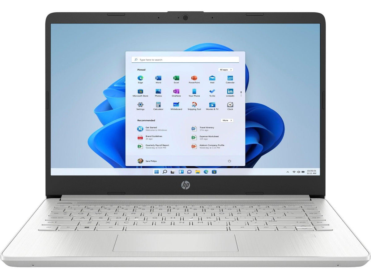HP 14S-DQ2621TU Laptop (Natural Silver) | 14" HD | i3-1115G4 | 8 GB DDR4 | 512 GB SSD | UHD Graphics | Windows 11 Home |  MS Office Home & Student 2021 | HP Prelude 15.6”  Topload Bag - DataBlitz