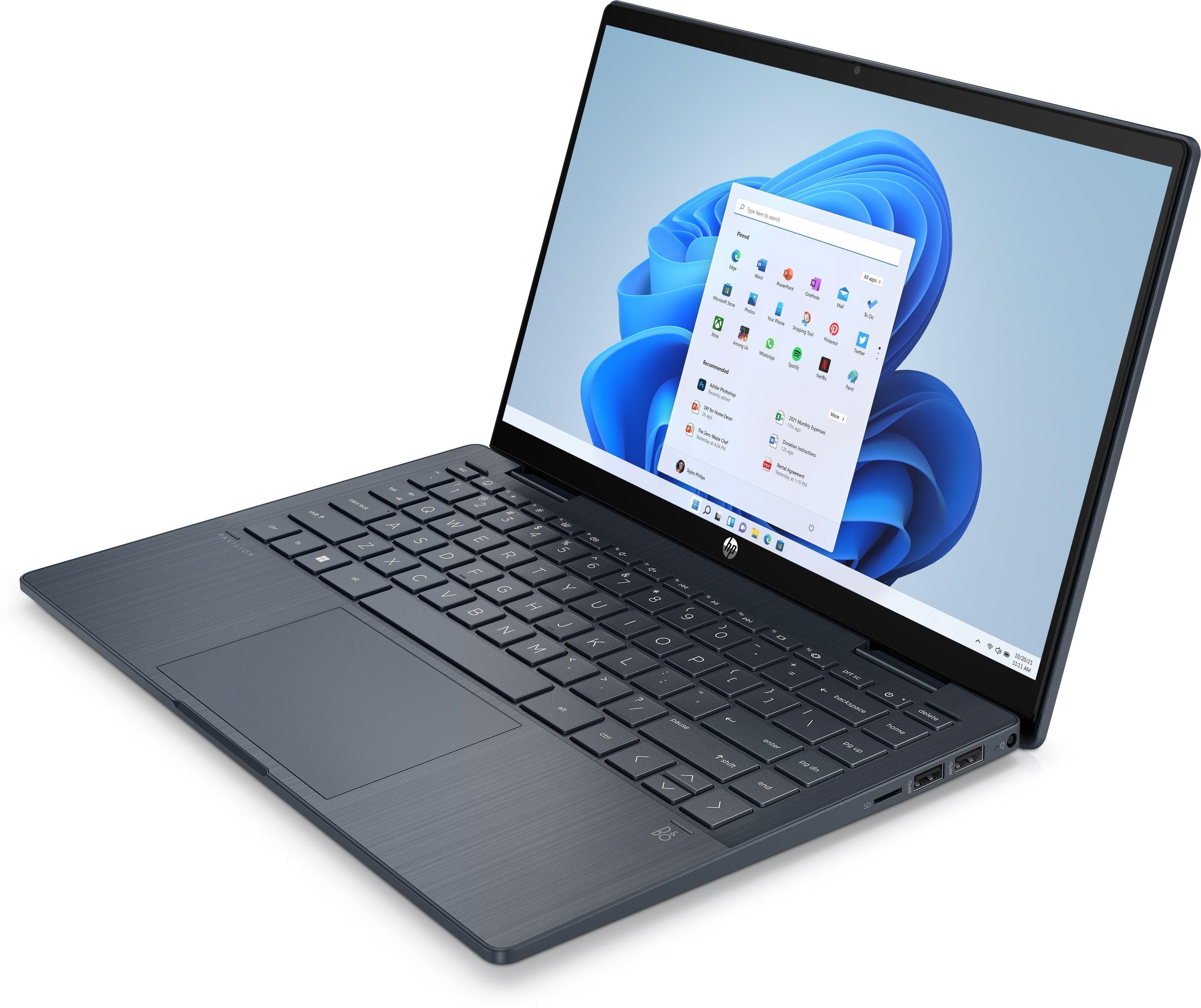 HP Pavilion X360 14-EK0122TU 2-In-1 Laptop (Space Blue) | 14" FHD (1920 x 1080) | i5-1235U | 8GB RAM | 512GB SSD | Intel Iris Xe Graphics | Windows 11 Home | MS Office H&S 2021 | Stylus Pen | HP Prelude 15.6-Inch Topload Bag - DataBlitz