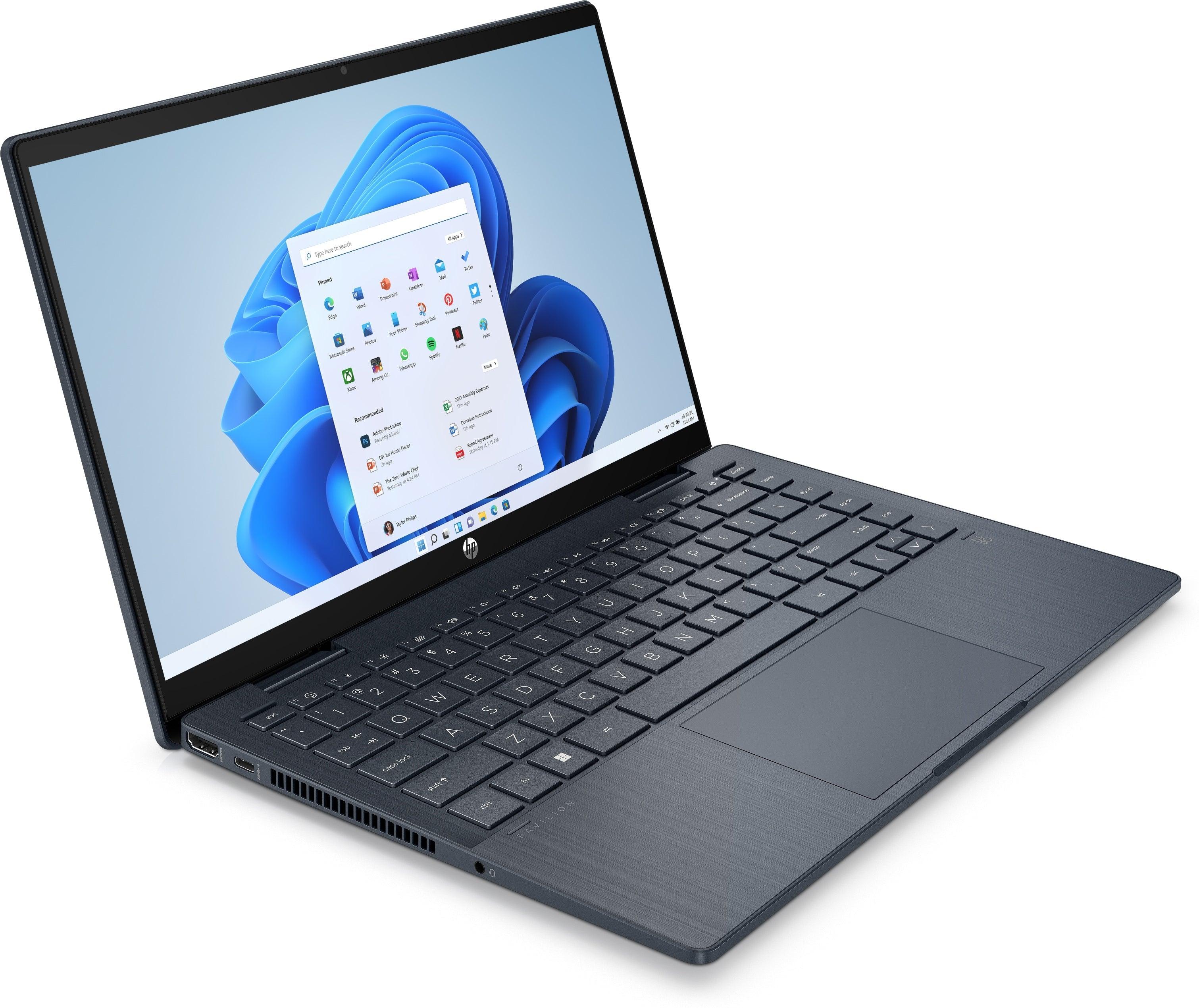 HP Pavilion X360 14-EK0122TU 2-In-1 Laptop (Space Blue) | 14" FHD (1920 x 1080) | i5-1235U | 8GB RAM | 512GB SSD | Intel Iris Xe Graphics | Windows 11 Home | MS Office H&S 2021 | Stylus Pen | HP Prelude 15.6-Inch Topload Bag - DataBlitz