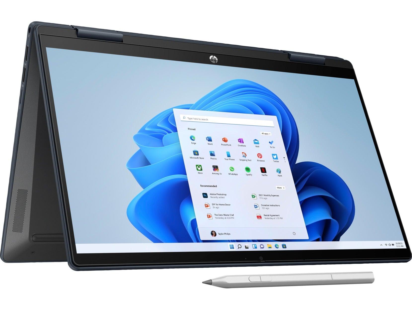 HP Pavilion X360 14-EK0121TU FHD 2-IN-1 Laptop (Space Blue) | 14" FHD | i3-1215U | 8 GB RAM | 512 GB SSD | Intel® UHD Graphics | Windows 11 Home | MS Office H&S 2021 | Stylus Pen | HP Prelude 15.6-Inch Topload Bag - DataBlitz
