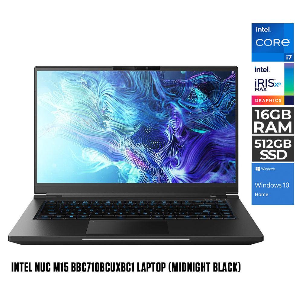 Intel NUC M15 BBC710BCUXBC1 LAPTOP (Midnight Black) | 15.6” FHD | i7-1165G7 | 16GB DDR4 | 512GB SSD | Intel Xe | Win10 - DataBlitz