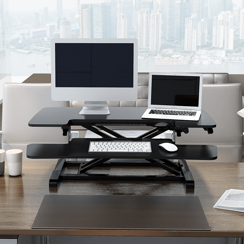 FLEXISPOT STANDING DESK CONVERTER 35-INCHES (M6M-BLACK) - DataBlitz