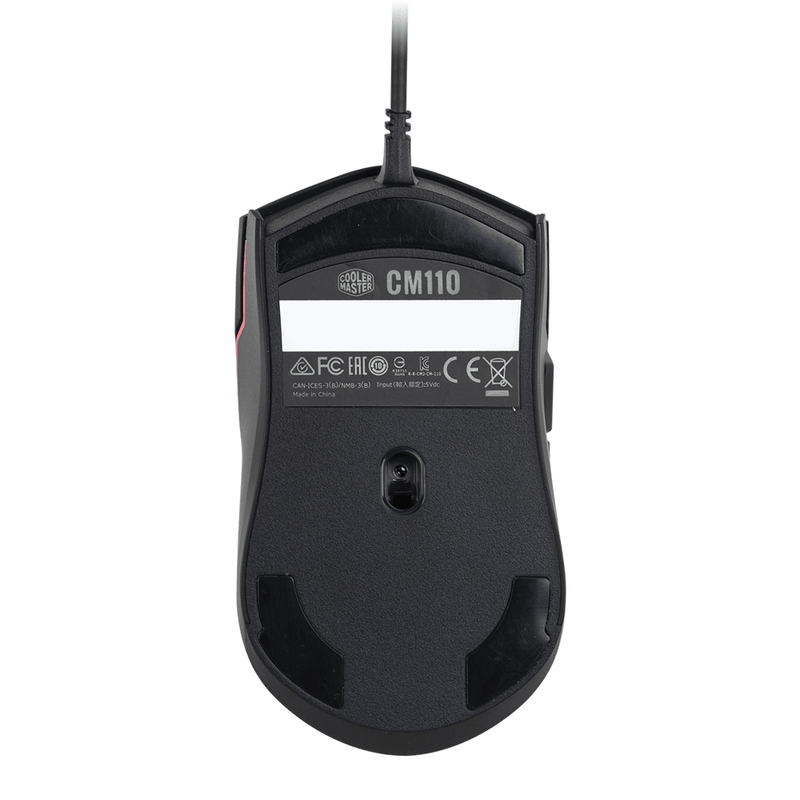 COOLER MASTER CM110 6000 DPI OPTICAL SENSOR 3-ZONE RGB WIRED GAMING MOUSE - DataBlitz