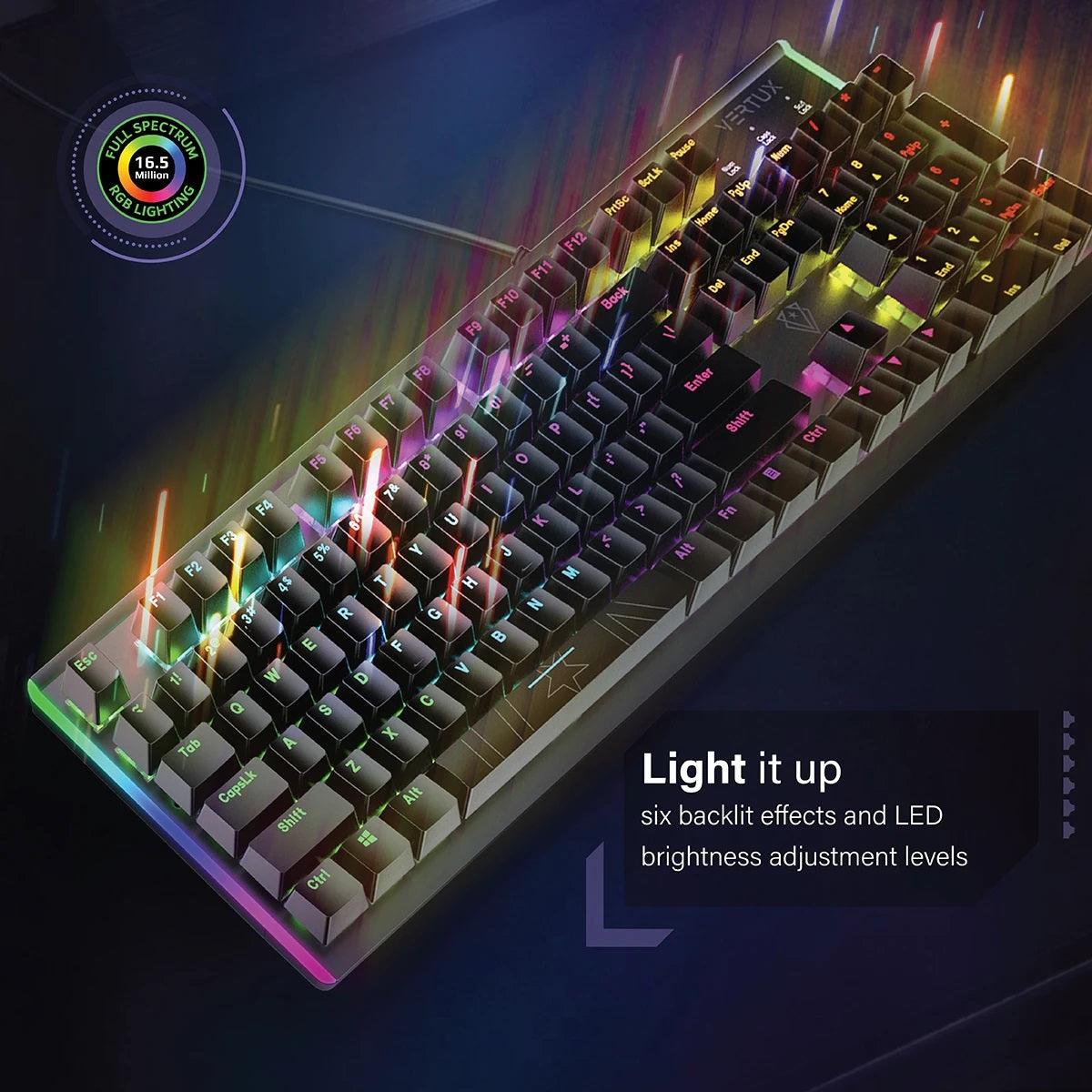 VERTUX COMANDO HIGH PERFORMANCE MECHANICAL GAMING KEYBOARD (BLACK) - DataBlitz