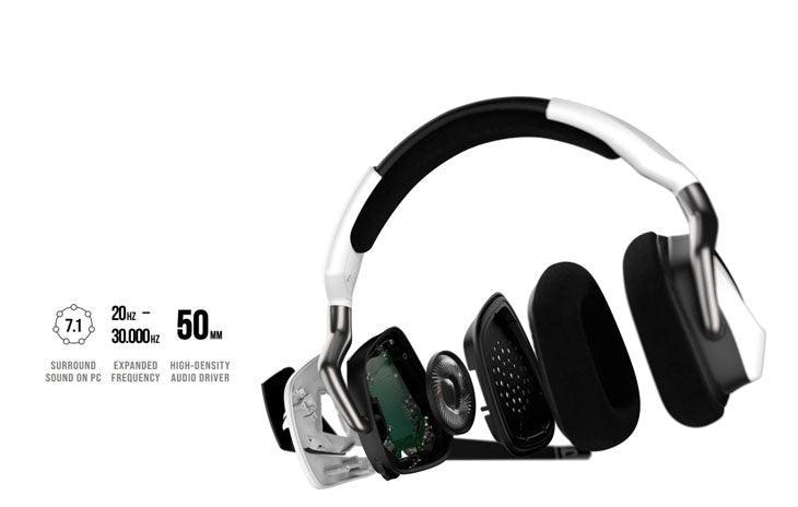 CORSAIR VOID RGB ELITE USB PREMIUM GAMING HEADSET WITH 7.1 SURROUND SOUND FOR PC (WHITE) - DataBlitz