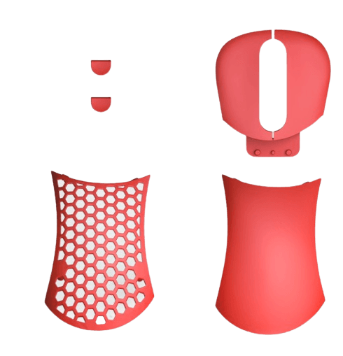 PWNAGE Ultra Custom Extra Cover Set Ergonomic (Red) (ECS-E-R) - DataBlitz