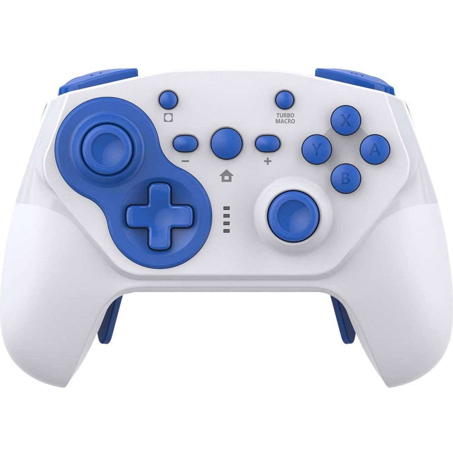 CYBER NSW GYRO WIRELESS CONTROLLER PRO FOR NINTENDO SWITCH (WHITE X BLUE) - DataBlitz