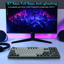 E-YOOSO K-620 Single Light With RGB Side Light 87 Keys Mechanical Keyboard Gray/Black (Red Switch) - DataBlitz
