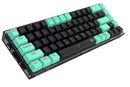 Redragon Castor Pro Wired/2.4G/BT 68-Keys RGB Gaming Keyboard - Yellow Switch (Black/Green) (K631RGB-PRO-BG) - DataBlitz