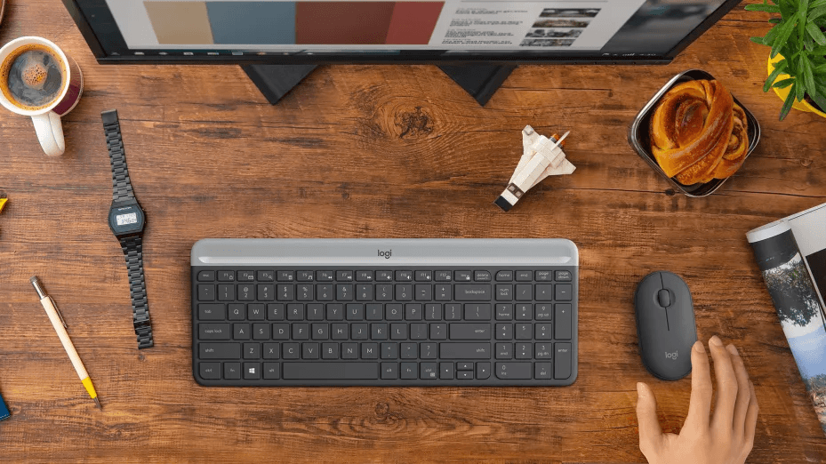 LOGITECH SLIM COMBO MK470 WIRELESS KEYBOARD AND MOUSE (GRAPHITE) - DataBlitz