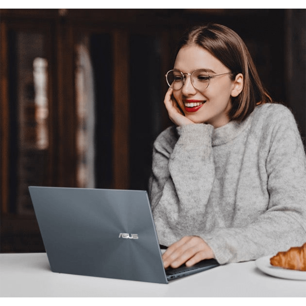 ASUS ZENBOOK 13 OLED  UX325EA-KG666WS LAPTOP (PINE GREY) | 13.3" FHD | i5-1135G7 | 16GB LPDDR4X | 512B SSD | IRIS XE | WIN11 + MS OFFICE HOME & STUDENT 2021 + SLEEVE + USB-A TO RJ45 GIGABIT ADAPTER + USB-C TO AUDIO JACK ADAPTER - DataBlitz
