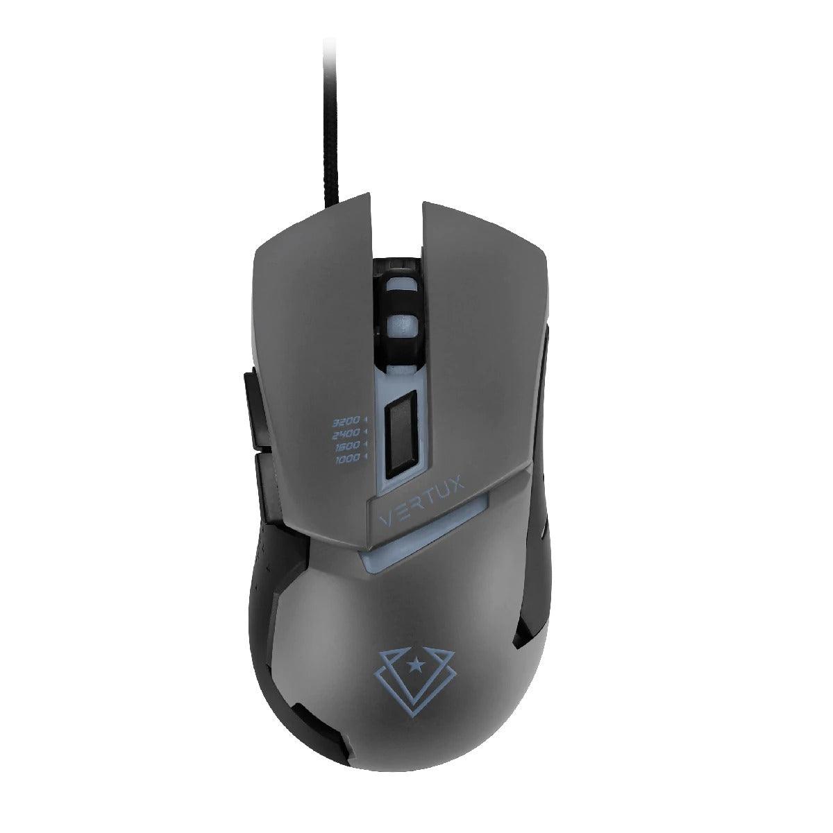 VERTUX DOMINATOR QUICK RESPONSE WIRED ERGONOMIC GAMING MOUSE (BLACK) - DataBlitz