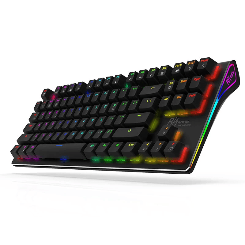 ROYAL KLUDGE G87 DUAL-MODE RGB 87 KEYS MECHANICAL KEYBOARD BLACK (BLUE SWITCH) - DataBlitz