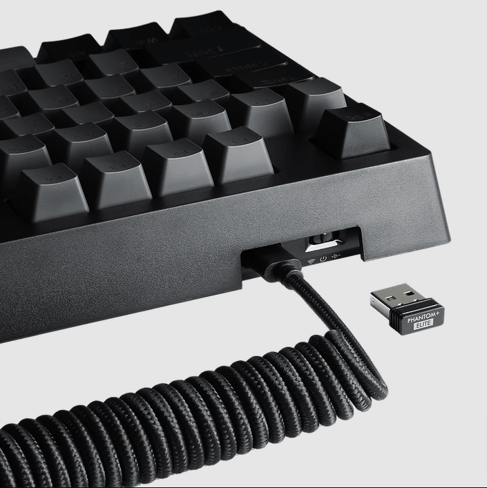 Phantom Keys Tecware Phantom+ Elite 87-Keys RGB Wireless/Wired Black Mechanical ...