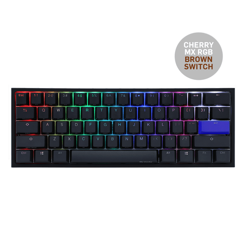 DUCKY ONE 2 MINI V2 RGB LED PBT DOUBLE SHOT MECHANICAL KEYBOARD (CHERRY MX RGB BROWN SWITCH) (DKON2061ST-BUSPDAZT1) - DataBlitz