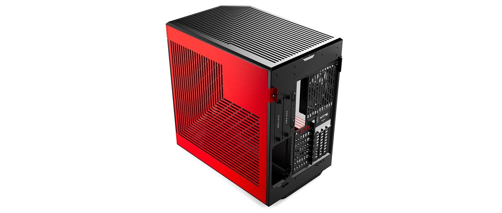 Hyte Y60 Dual Chamber Mid-Tower ATX Modern Aesthetic Case (Black/Red) - DataBlitz