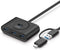 UGREEN USB 3.0 A WITH USB-C ADAPTER 4-PORTS HUB 1M (BLACK) (CR113/40850) - DataBlitz