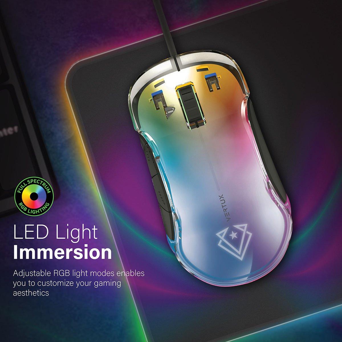 VERTUX PHOENIX EXTREME PERFORMANCE PROFESSIONAL GAMING LUMIFLUX MOUSE BLACK - DataBlitz