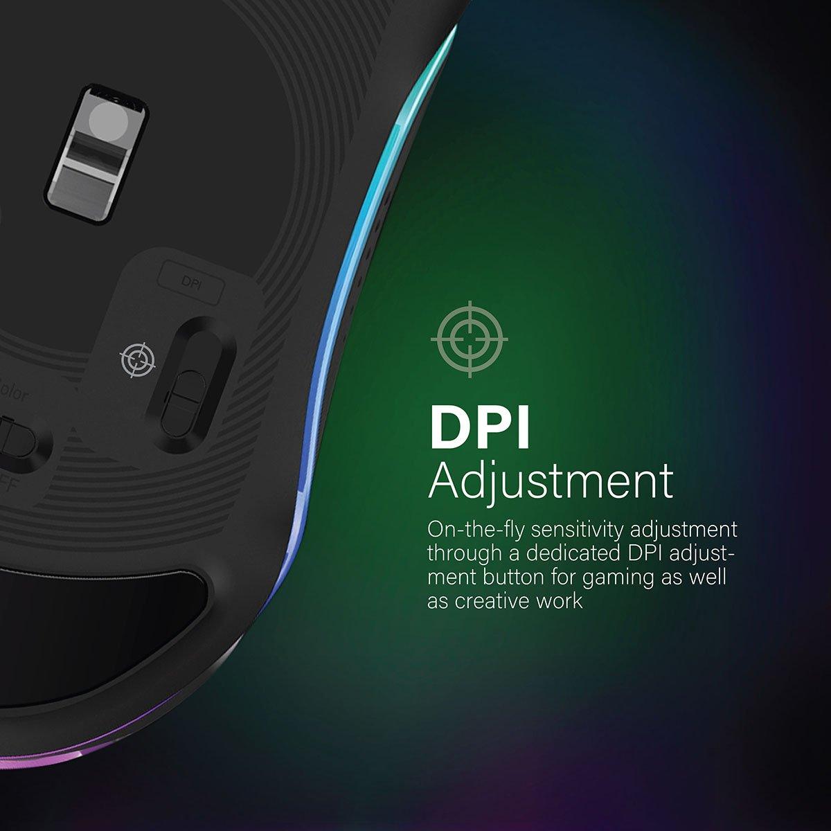 VERTUX PHOENIX EXTREME PERFORMANCE PROFESSIONAL GAMING LUMIFLUX MOUSE BLACK - DataBlitz
