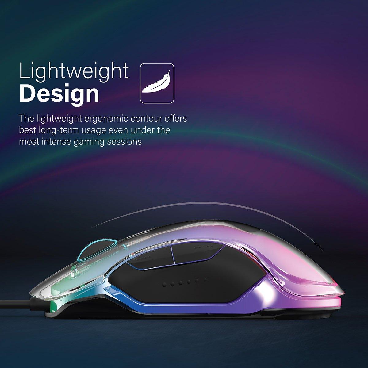 VERTUX PHOENIX EXTREME PERFORMANCE PROFESSIONAL GAMING LUMIFLUX MOUSE BLACK - DataBlitz