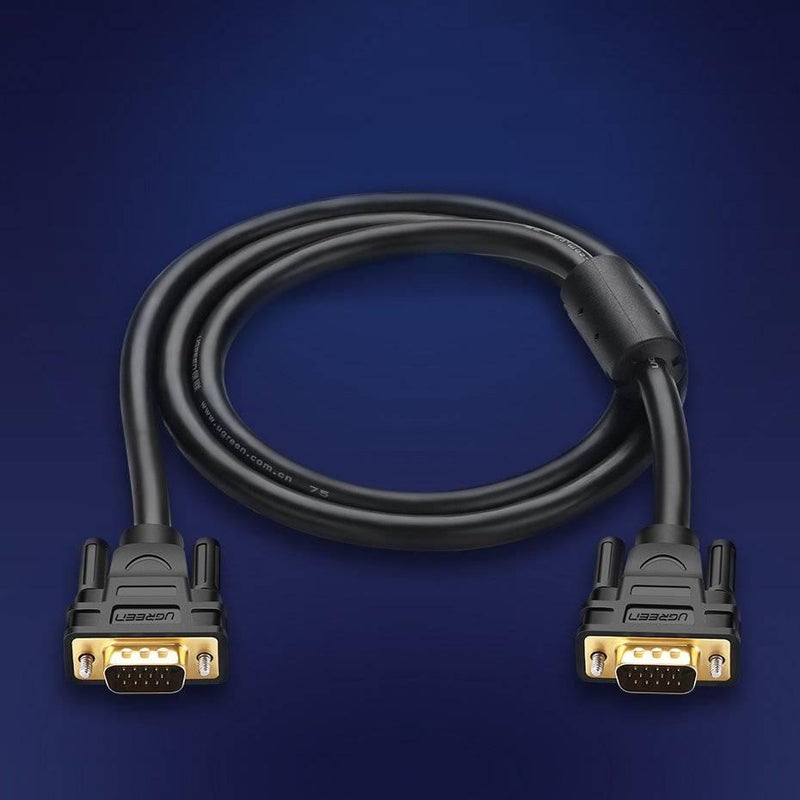 UGREEN VGA Male To Male Cable 1.5m (Black) (VG101/11630) - DataBlitz