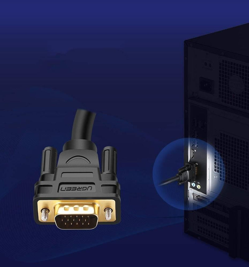 UGREEN VGA Male To Male Cable 3m (Black) (VG101/11631) - DataBlitz